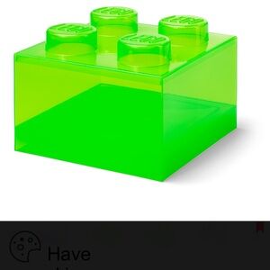 Clear Brick-Shaped Storage Box